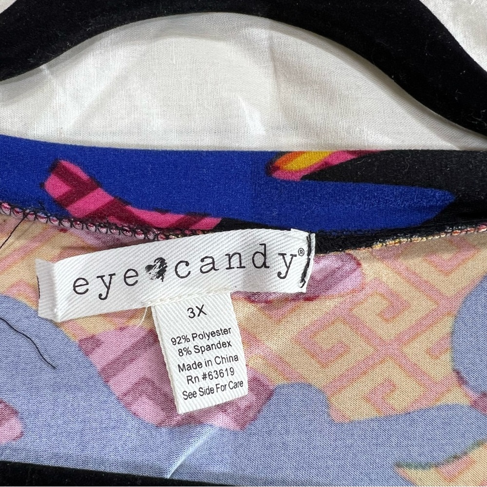 A Vintage Eye Candy Women Dress High Low Mid Center Wrap Around 3xl - Picture 2 of 7